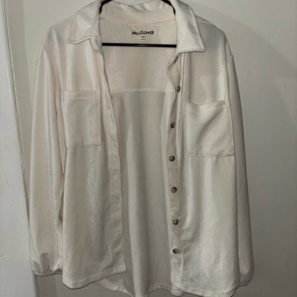 Wallflower Off-White Casual Button Down Shirt